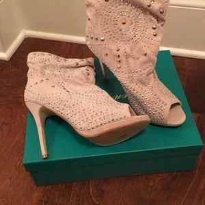 Blinged Ankle Boots